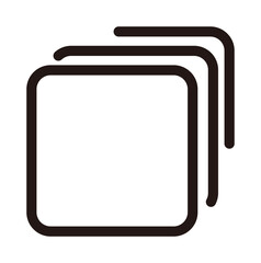 アルバムを表す重なった正方形のアイコン