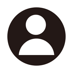 アカウントの黒アイコン