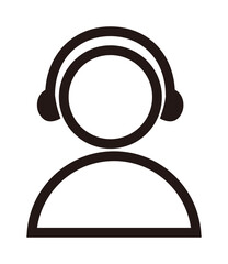 ヘッドフォンをしたアカウントアイコン
