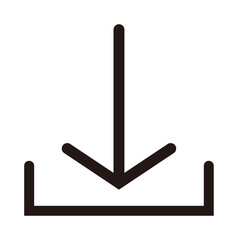 ダウンロードのシンプルアイコン