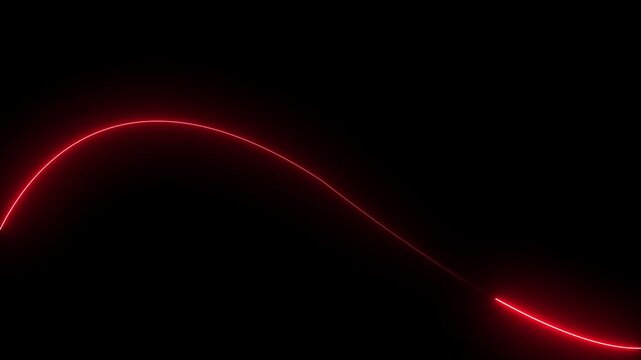 Abstract neon lights blinking lines moving animation on black background. futuristic technology line moving. glowing wave line sliding.