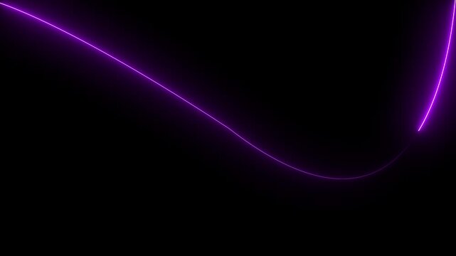 Abstract neon lights blinking lines moving animation on black background. futuristic technology line moving. glowing wave line sliding.