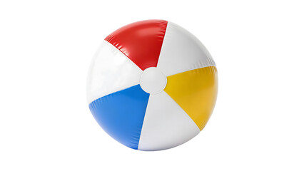 Naklejka premium Beach ball with colorful segments, isolated on transparent background