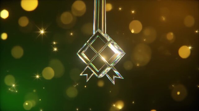 Crystal Ketupat Decoration Shiny Background Holiday Celebration
