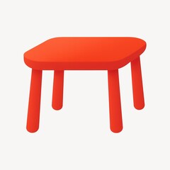 Vibrant modern red table