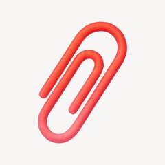Obraz premium Red paperclip illustration design.