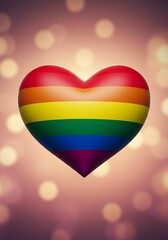 Rainbow Heart's Glow