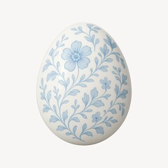 Elegant floral patterned Easter egg