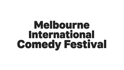 Obraz premium Melbourne International Comedy Festival logo on white background