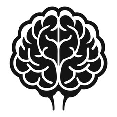 Fototapeta premium Human Brain Icon Vector – Mind, Intelligence & Thinking Symbol
