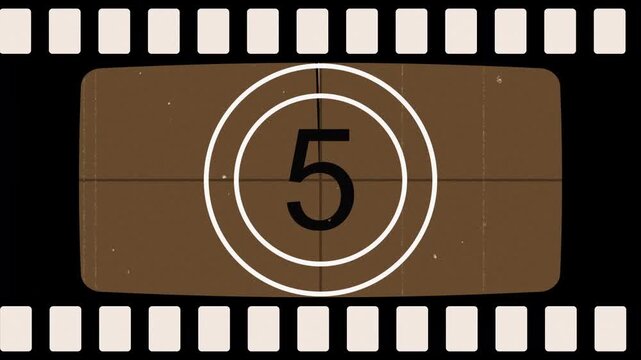 Film countdown vintage old movie retro reel start classic perfect for intros, historical projects, or adding a nostalgic touch to any video production. 4k video