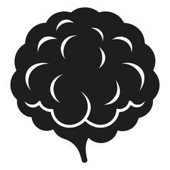 Human Brain Line Art Illustration &ndash; Anatomy Mind Vector Icon