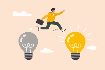 Man Jumping Over Idea