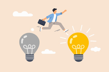 Man Jumping Over Idea