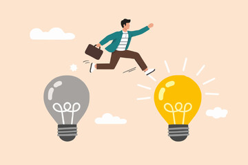 Man Jumping Over Ideas