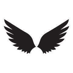 Obraz premium Angel Wings Symbol Logo Design