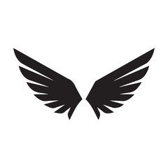 Obraz premium Angel Wings Symbol Logo Design