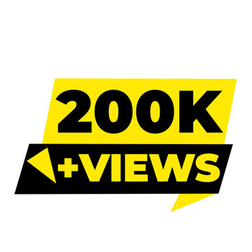 200K Views Engagement Growth Counter PNG, Online Boost Badge Icon, Audience Reach Label Design, Viral Content Tag Graphic, Viewer Stats Sticker Icon, Social Trend Symbol