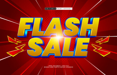 Flash Sale Editable Text Effect - Bold Promo Typography for Discount and Marketing Design © EkaRangga