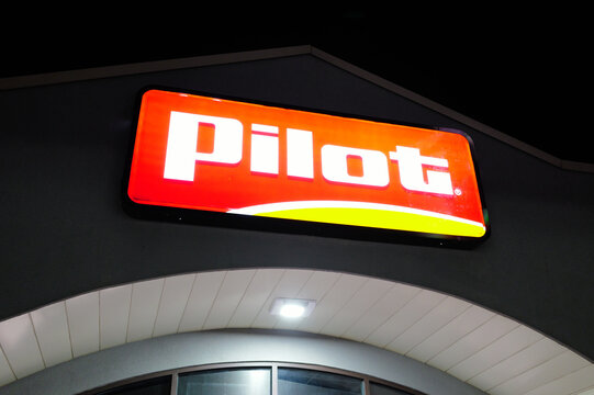 Pilot filling station for commercial diesel trucks gasoline for cars
