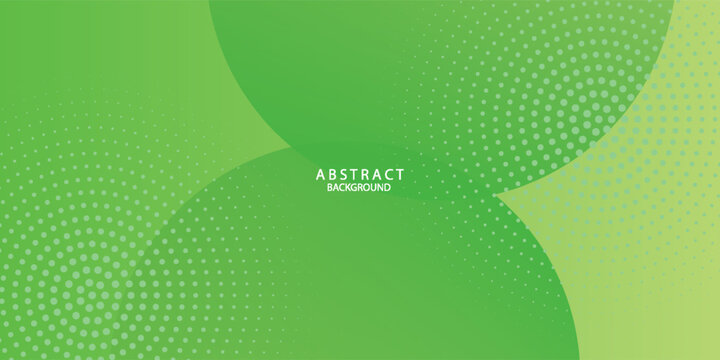 Abstract green and yellow gradient background with wave lines. Modern simple dynamic circles shapes element with halftone decoration.