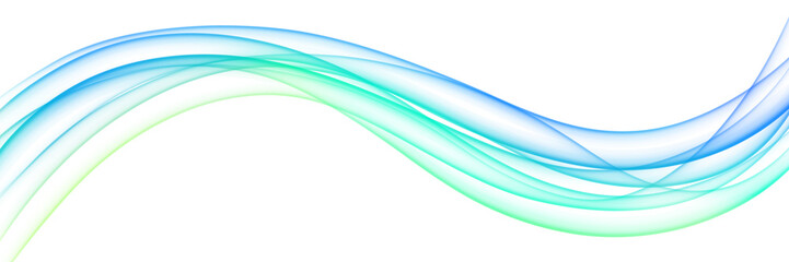 Modern eco-concept green and blue wavy graphic element for banner © GraphicZone
