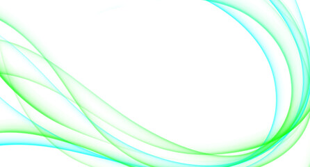 Smooth turquoise and blue light trails for corporate header