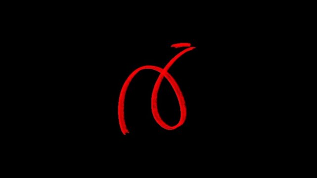 Dynamic red arrow moving on black background