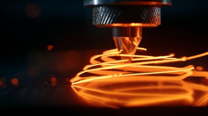 3D Printer Nozzle Extruding Filament / フィラメントを抽出する3Dプリンターのノズル6