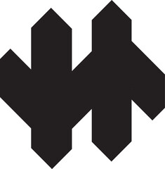 HN or HS letter modern logo design