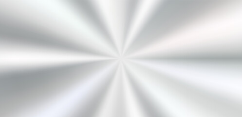 Radial brushed steel gradient with polished reflective texture and symmetrical metallic design background