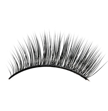 A pair of false eyelashes with a natural look.