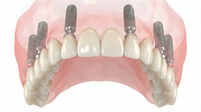 Upper Jaw Dental Implant Prosthesis Full Arch Restoration