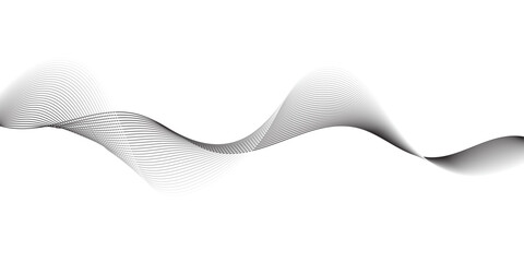 Fototapeta premium Abstract smooth wave line on white background.