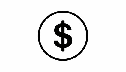 Obraz premium Symbol of Wealth and Value: A simple, elegant dollar sign enclosed in a circle, representing financial concepts. This image captures the essence of value and commerce.