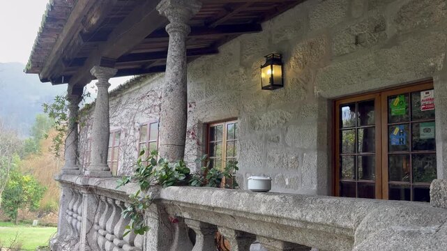 Spanish medieval rural hotel of Pazo de Touza in Nigr&aacute;n, Spain