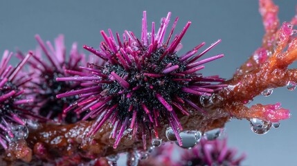 close up of a purple flower