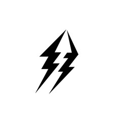 Abstract Black Lightning Bolts Upward Arrow Icon Symbol
