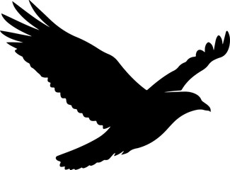 Naklejka premium A big single bird silhouette vector illustration