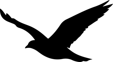 Naklejka premium A big single bird silhouette vector illustration