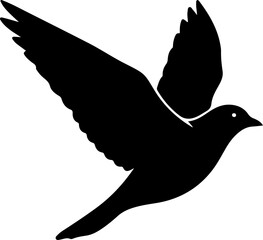 Naklejka premium A big single bird silhouette vector illustration