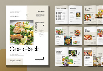 Cookbook Template Design Layout