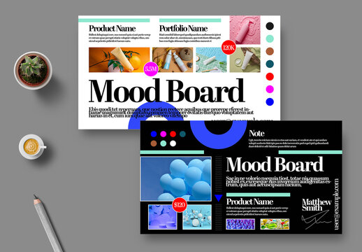 Creative Modern Mood Board Presentation Template