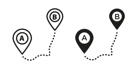 Path A to B icons for web developers and designers, © Karlee