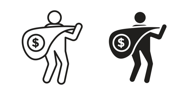 Robbery icons for web developers and designers,