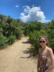 View of the Bolshaya Sevastopolskaya trail Cape Aya Crimea Nature Reserve