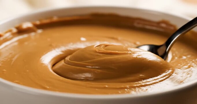 Peanut butter in a bowl.