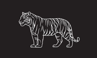 Obraz premium tiger black background.eps