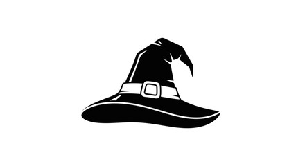 Black Wizard Hat Silhouette Icon