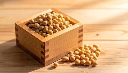 木枡に入った節分用の大豆